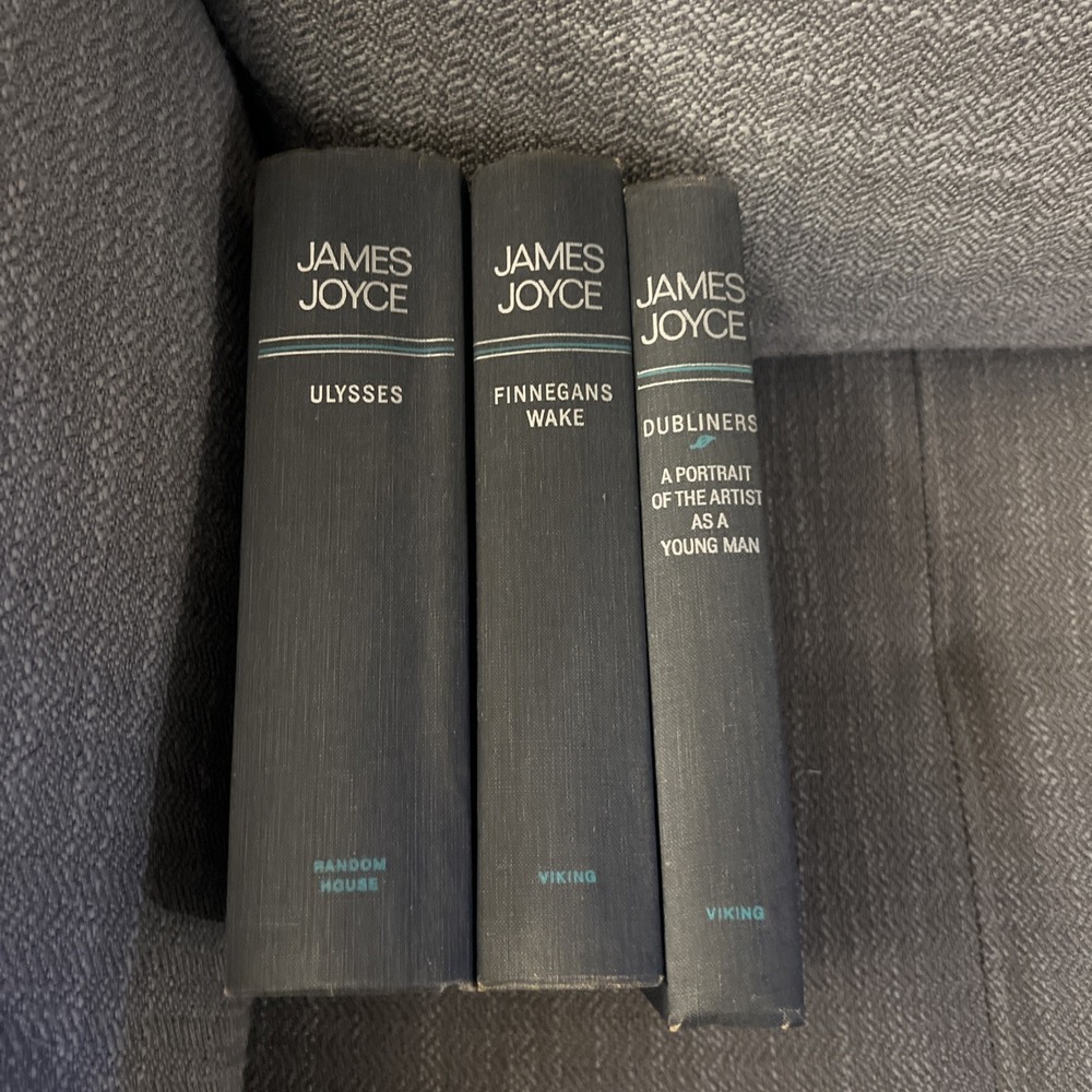 James Joyce 3 Book Set Viking Random House Ulysses Finnegan's Wake Dubliners HC